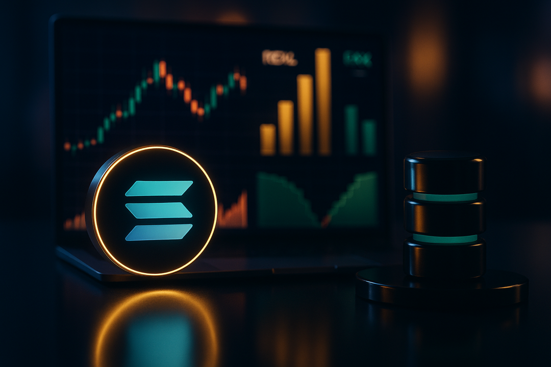 Solana trading dashboard comparing real vs fake token volume patterns