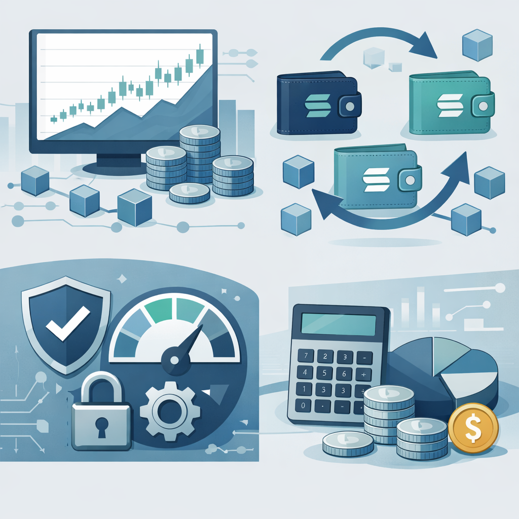 Trader viewing Jupiter swap routes and a Solana token volume chart - What “Jupiter-first” execution looks like with SolanaVolumeBot