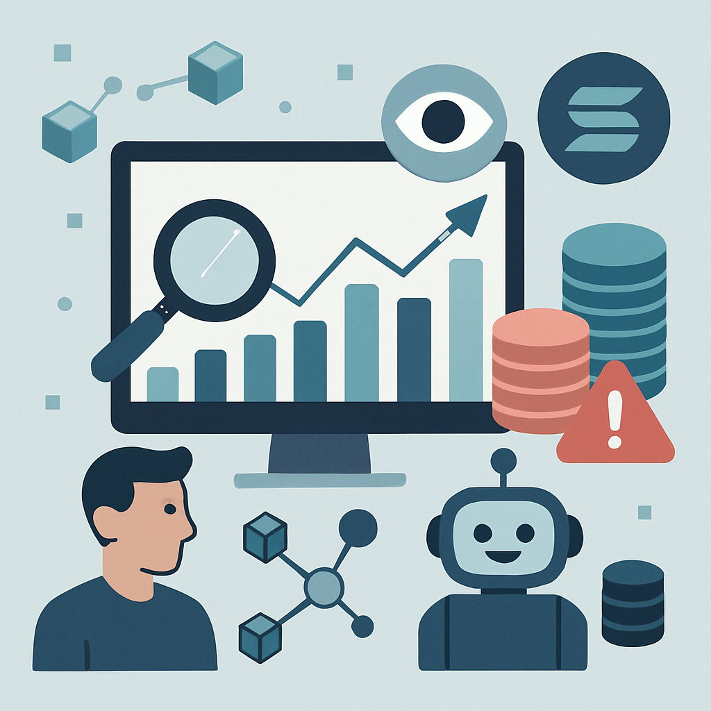 Solana trading dashboard comparing real vs fake token volume patterns - What Fake Volume Actually Looks Like on Solana DEXs